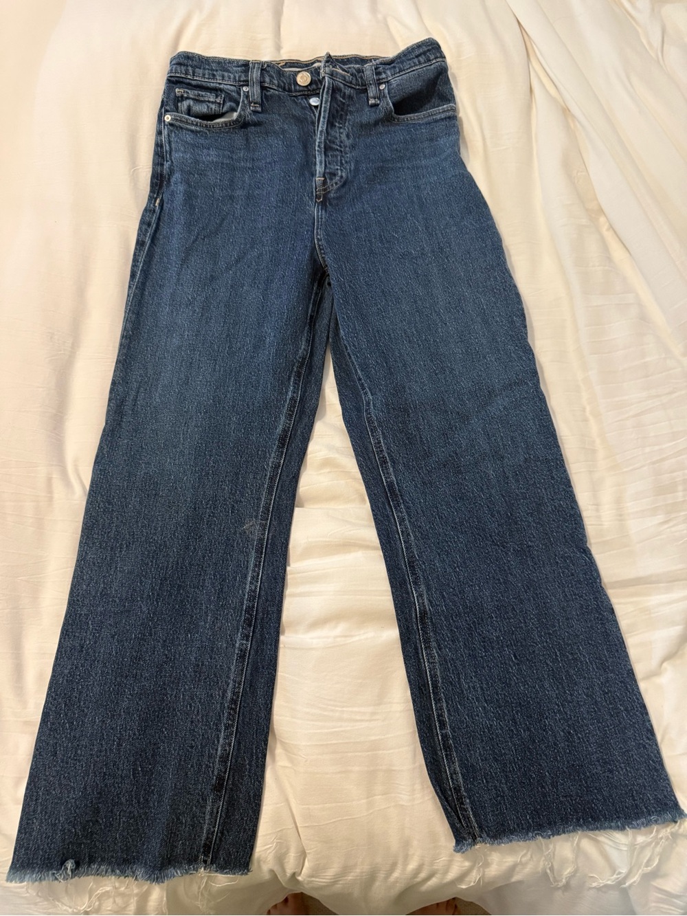 Hudson Size 29 Classic Wide-Leg Women's Jeans in Dark Blue